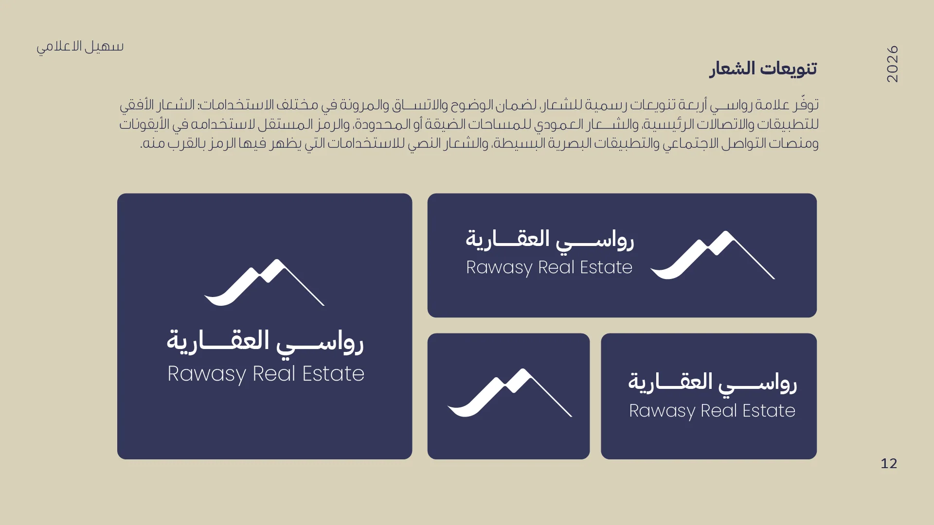 RAWASY Real Estate — Logo variations — Arabic & Latin lockups